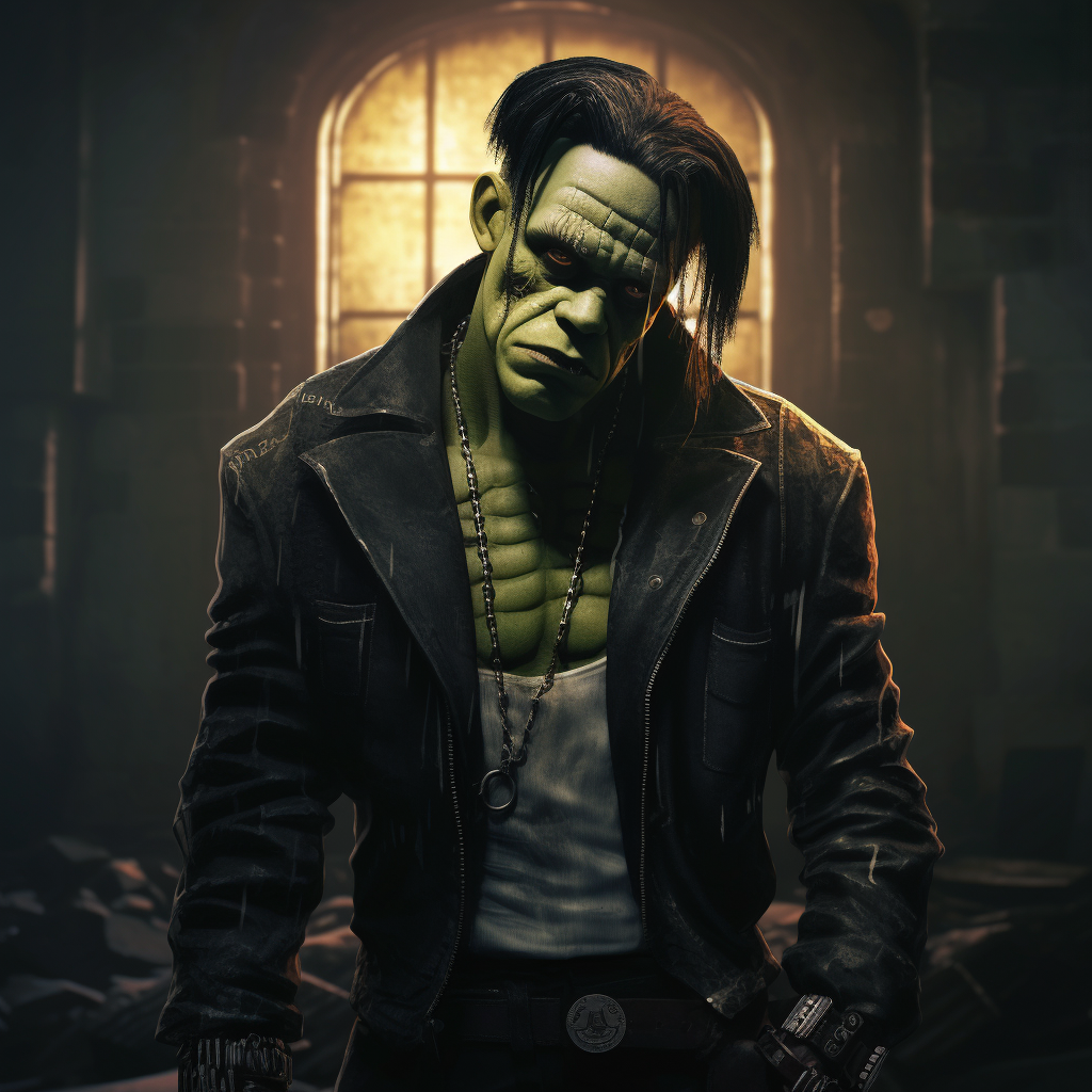 Frankenstein rapping in modern style