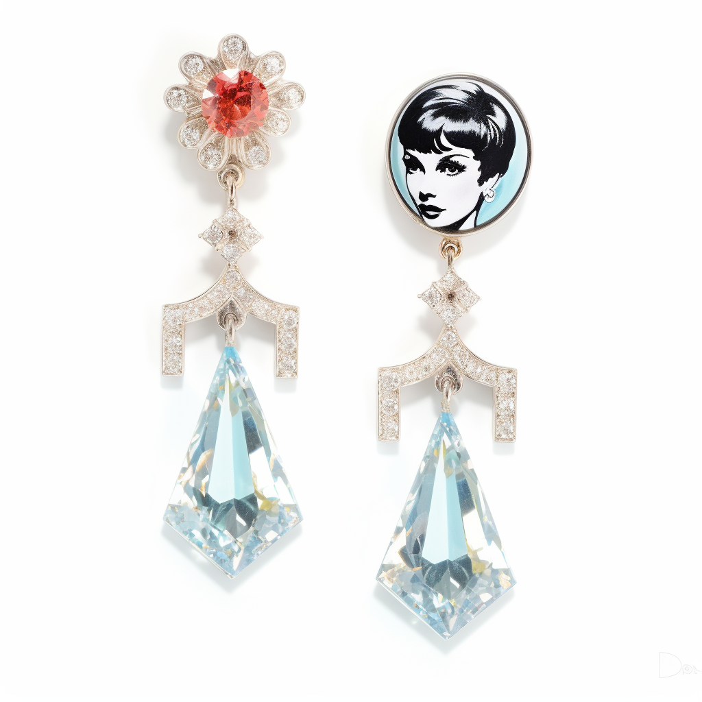 Stunning diamond earrings made for Audrey Hepburn