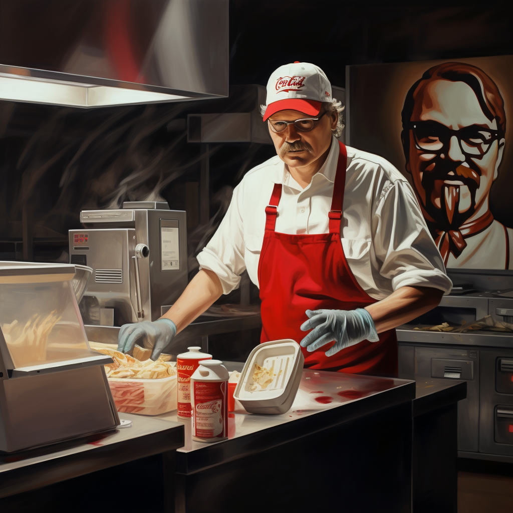 Freddie Kruger working at KFC