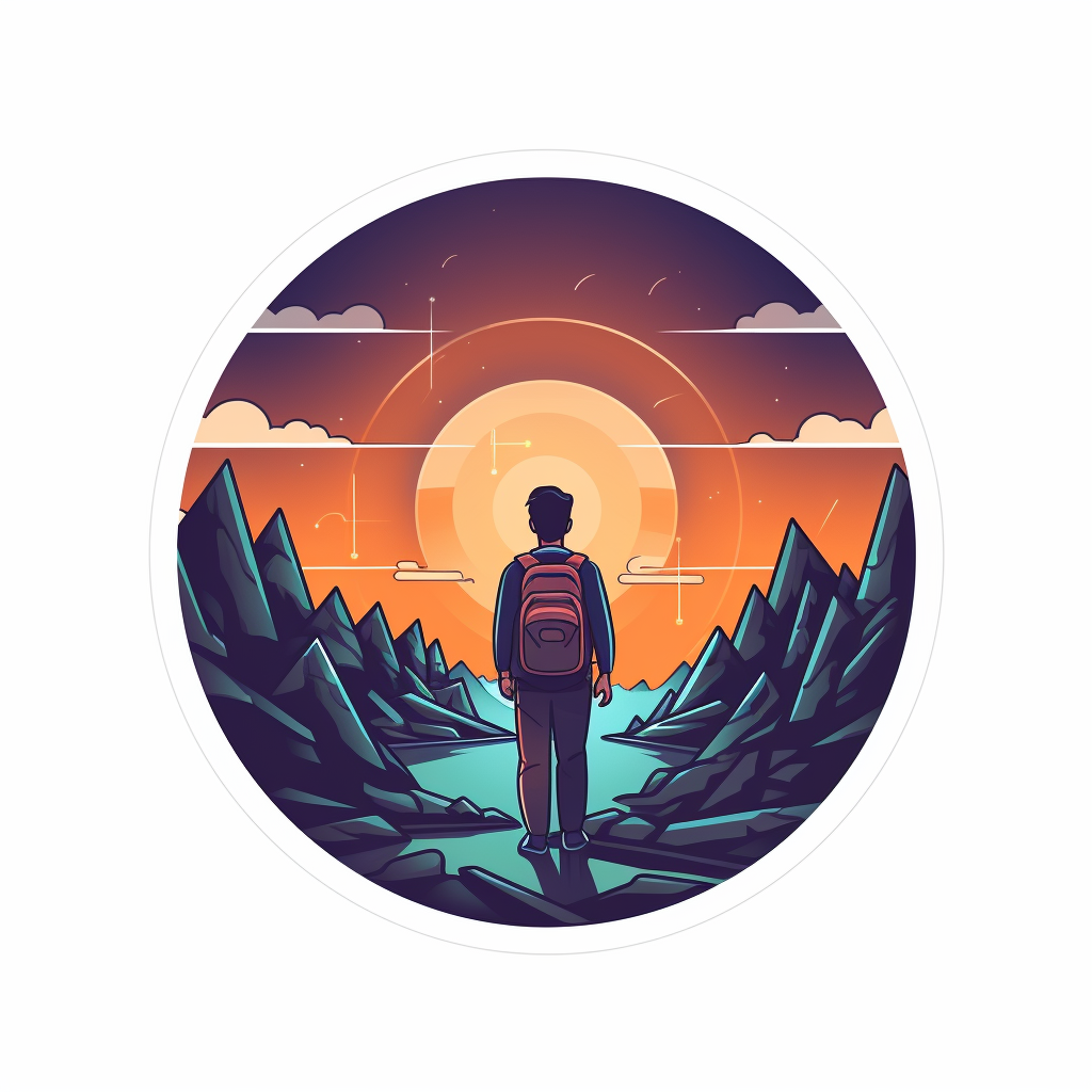 Freelancer app logo linear illustration