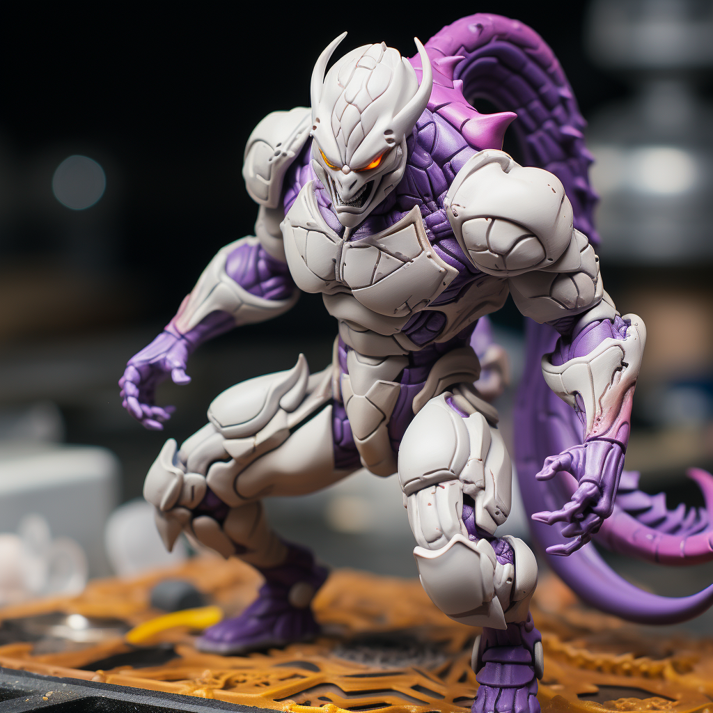 Highly detailed Freiza action figure posing