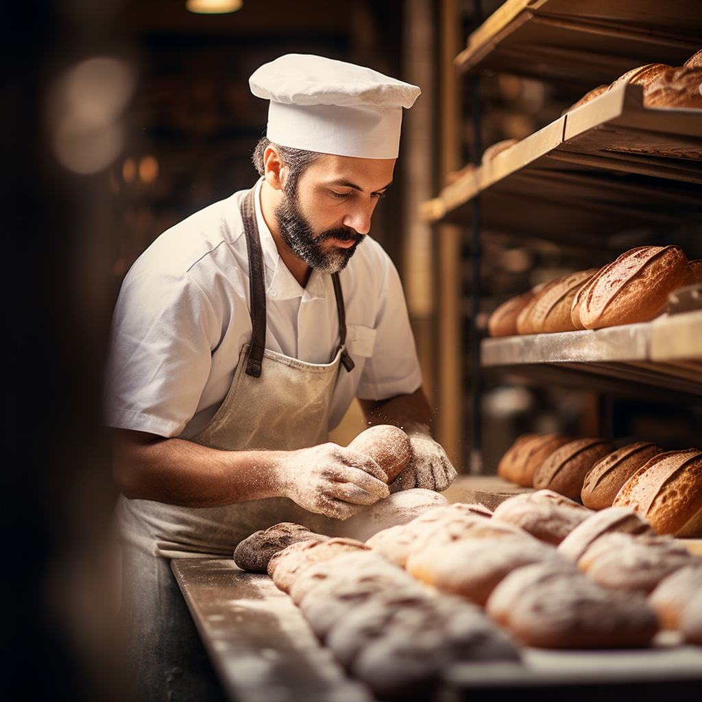 Photorealistic image of a French baker