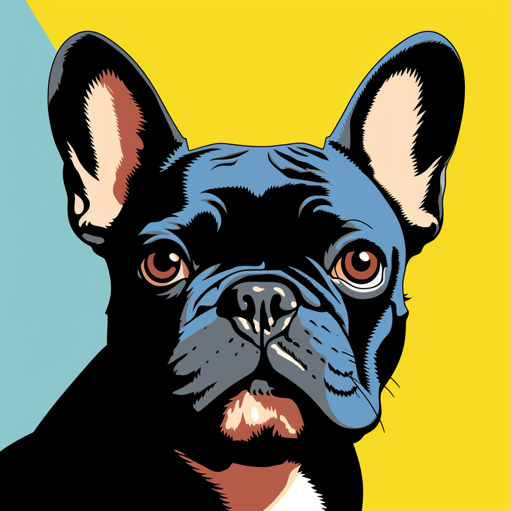 Playful French Bulldog by Hergé