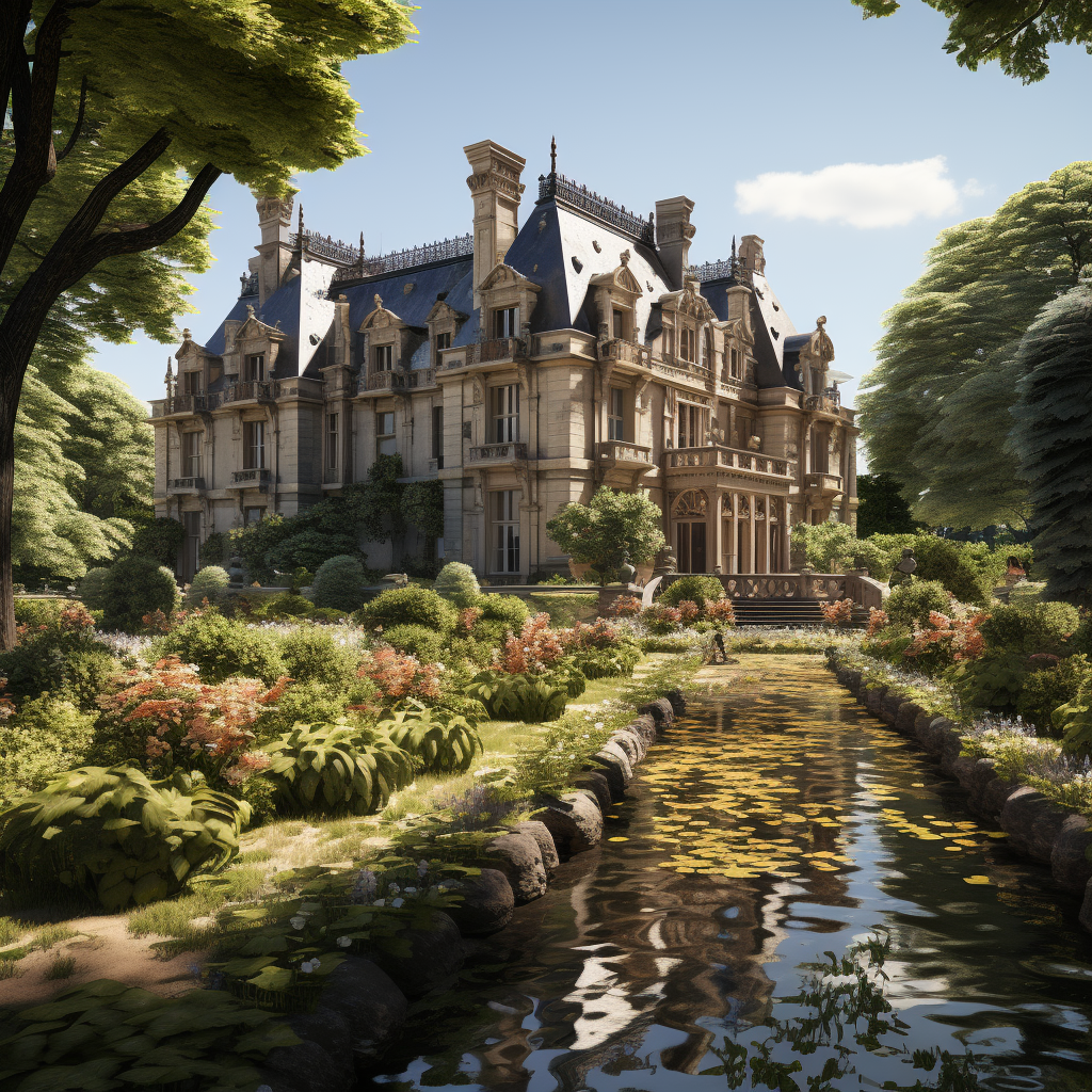 Magnificent French Chateau with Gardens and Wall