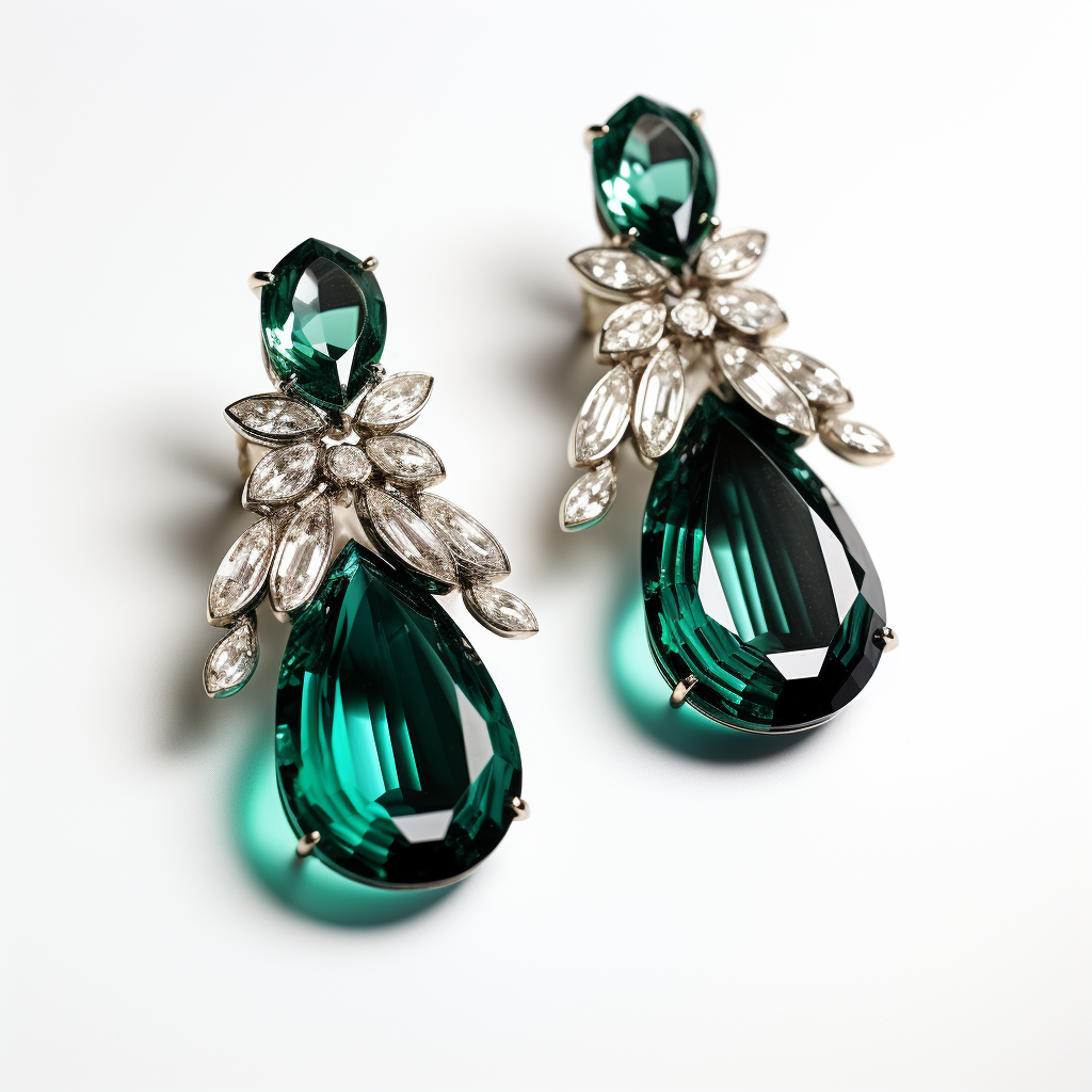 Beautiful French Emerald Earrings for Sale