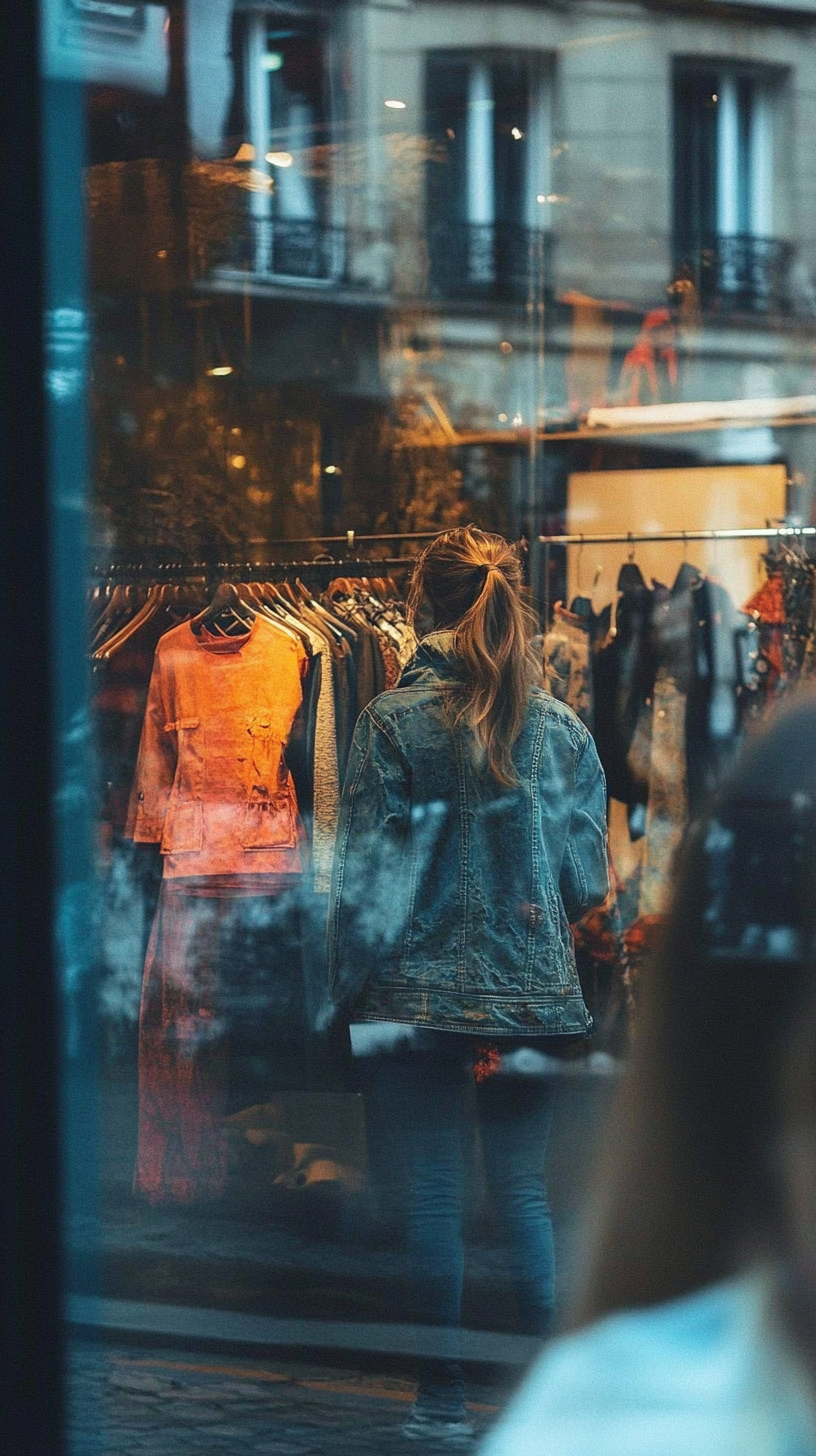 Teenage Woman Clothing Store