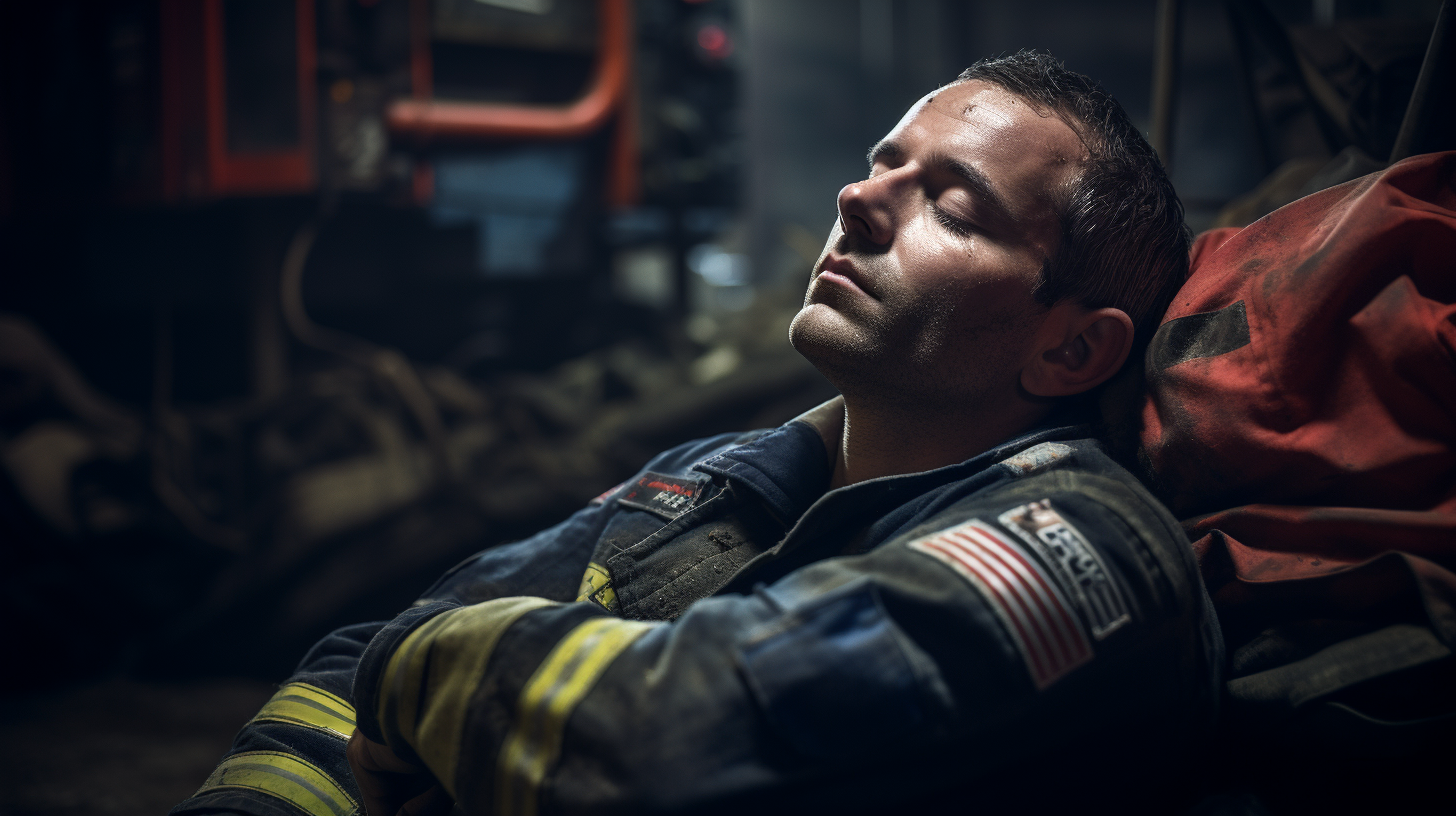 French firefighter visualizing crane operator dream