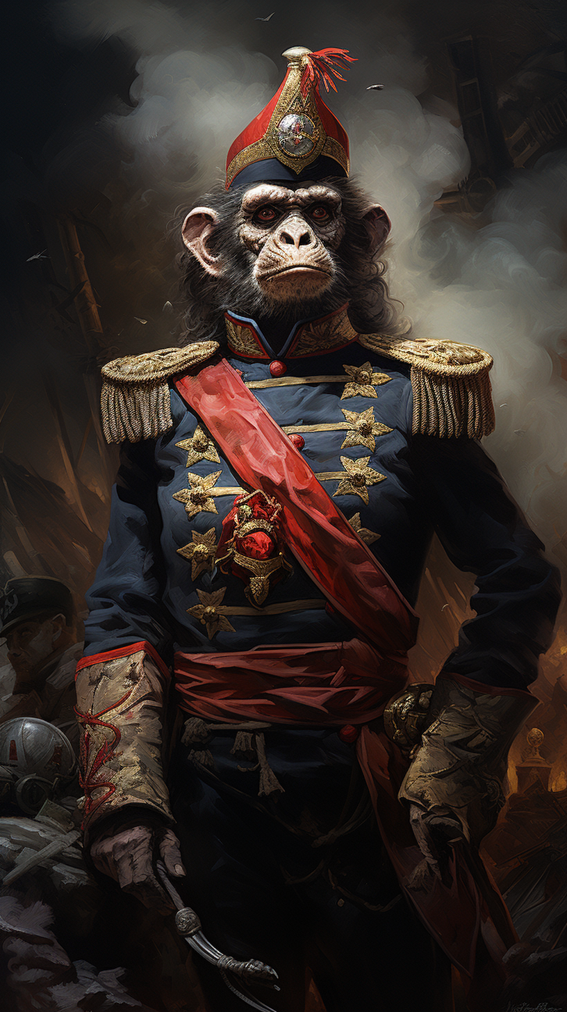 Monkey in French Military Uniform