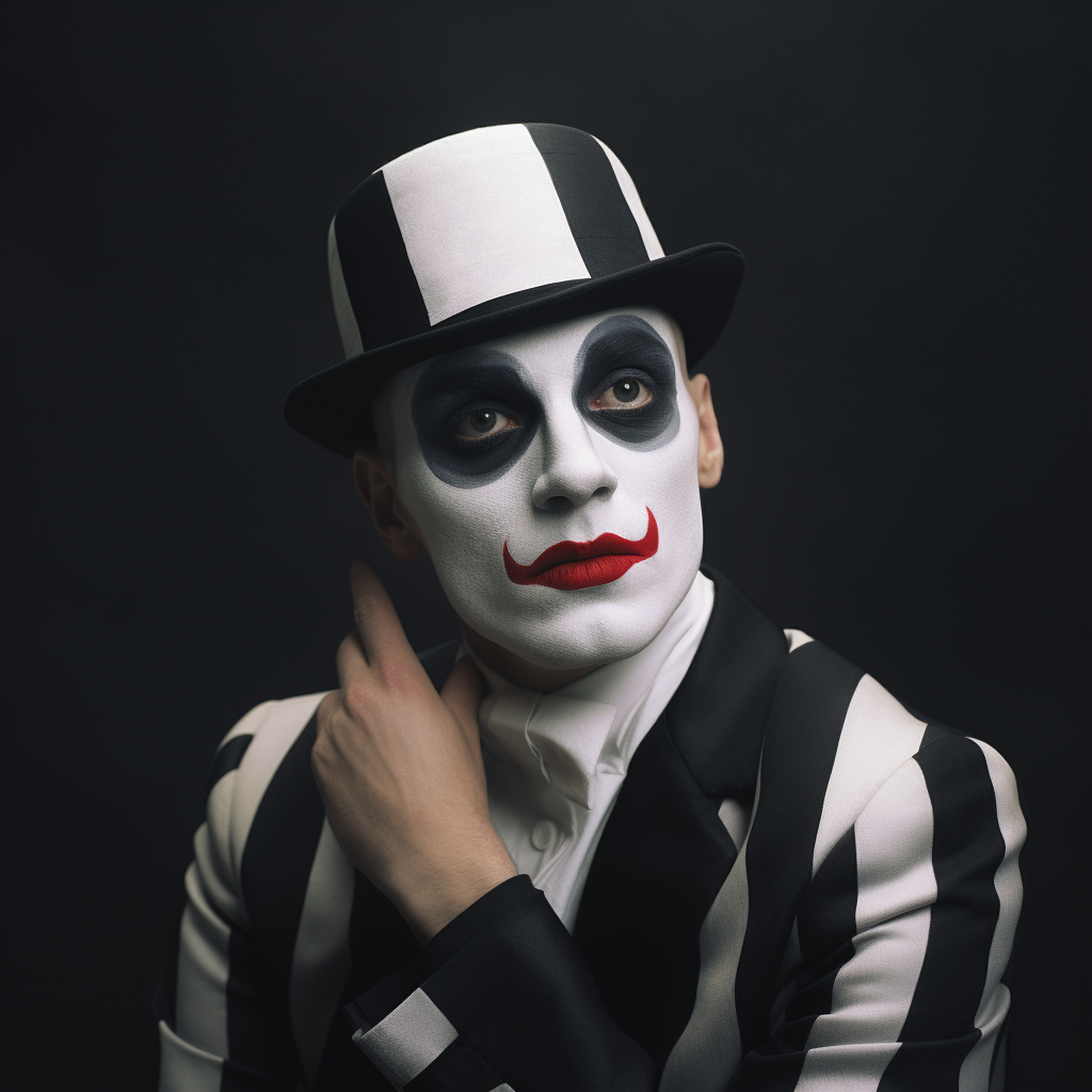 Agent 47 as a French Mime