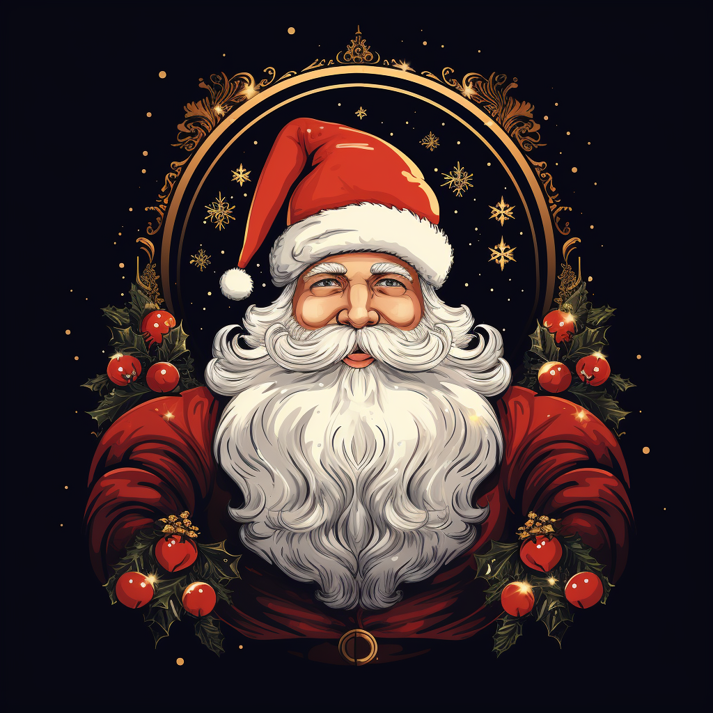 Festive French Santa Claus vector