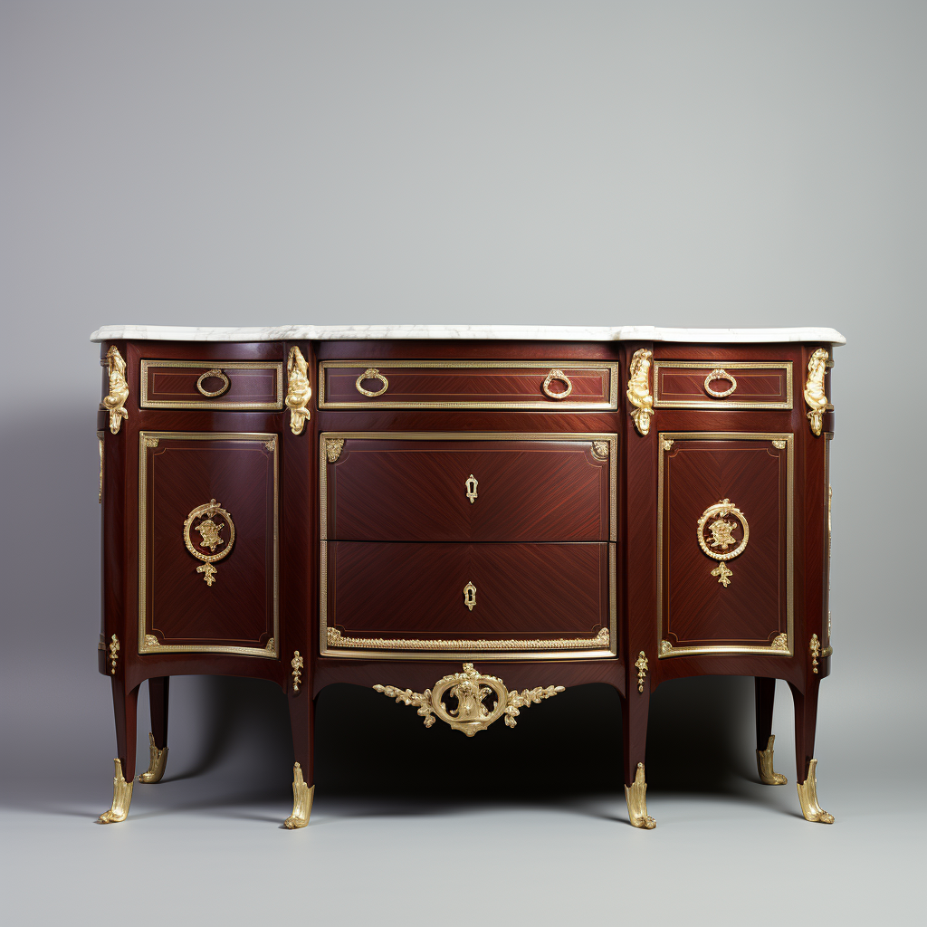 Elegant French Sideboard with Gold Accents