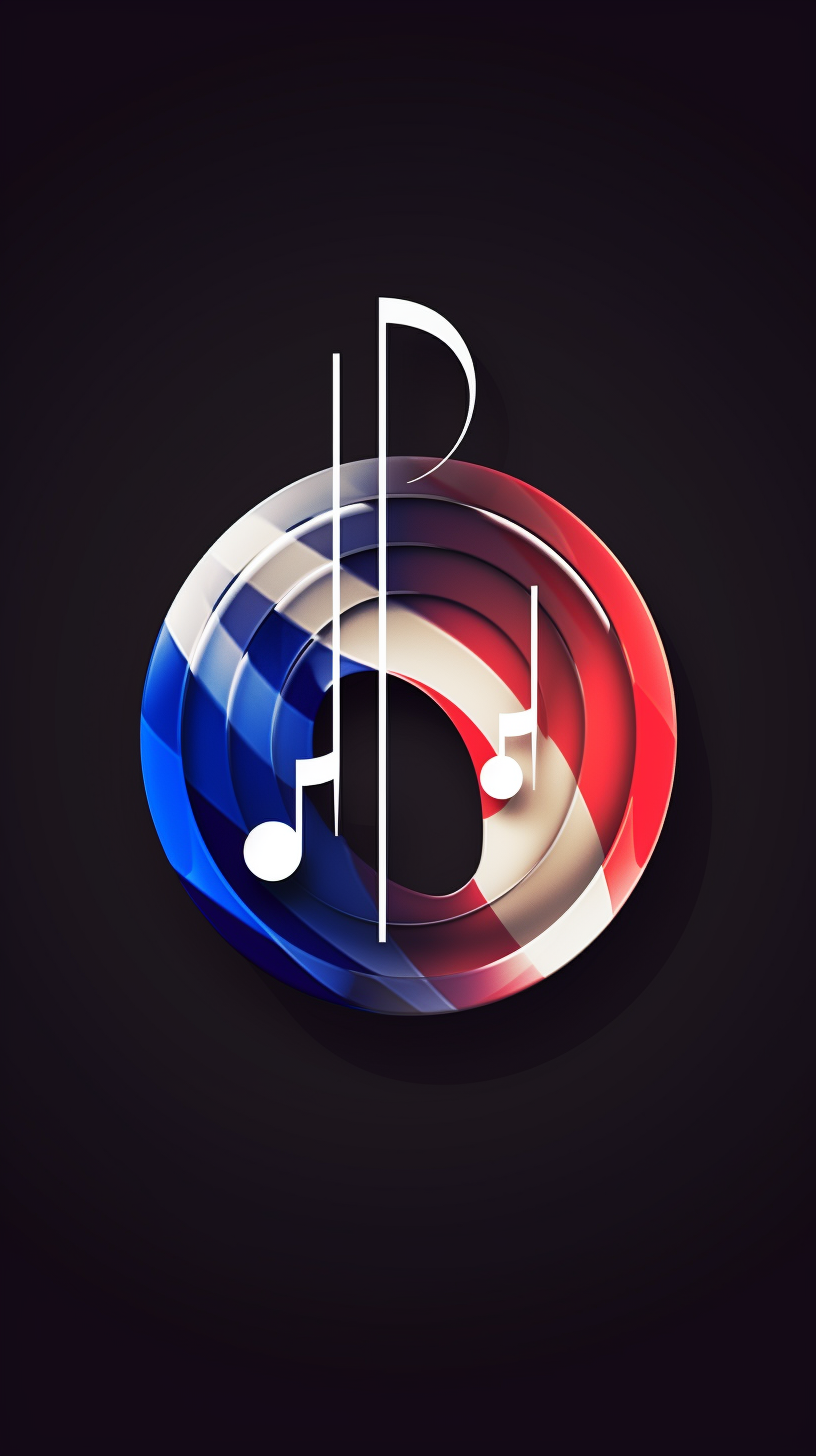 Music note on French UK flag