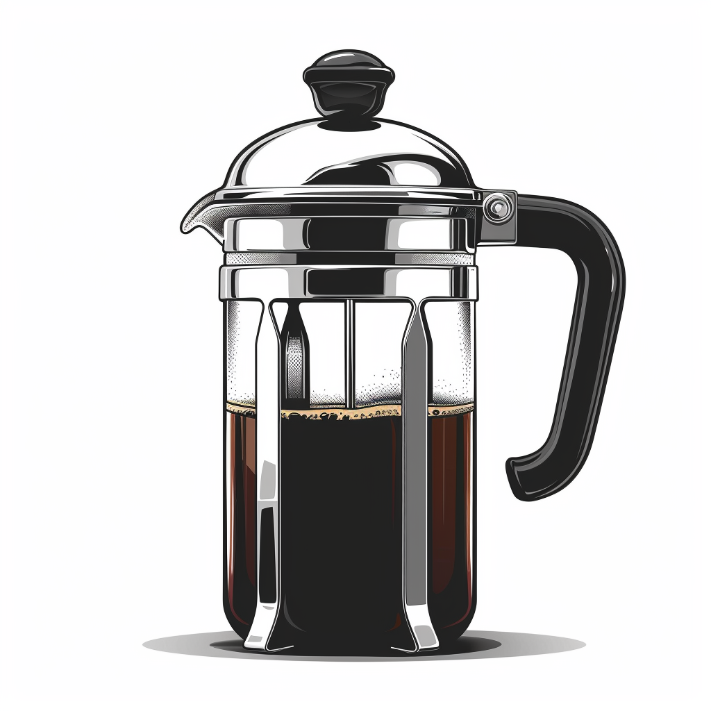 Vector illustration French press coffee maker