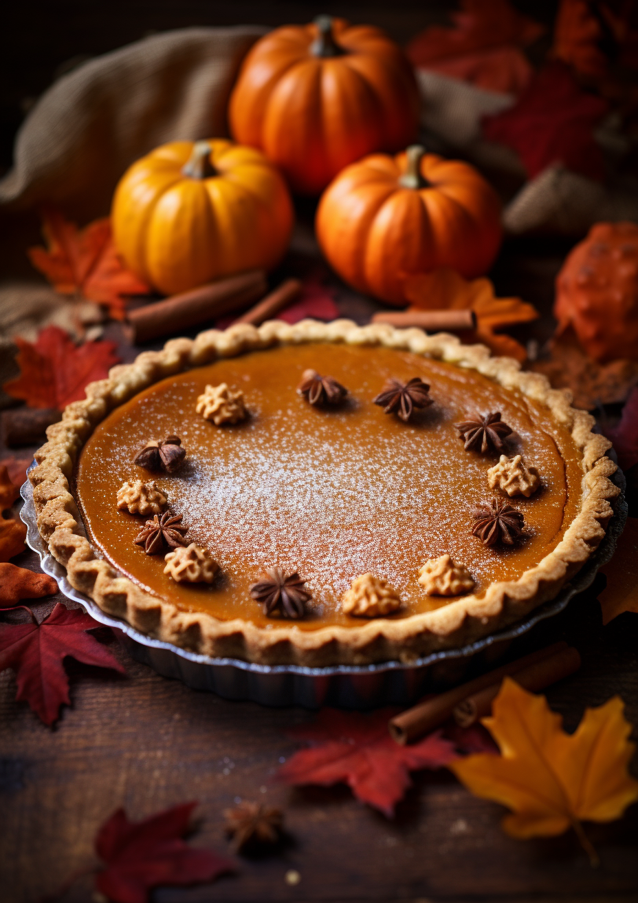 Scrumptious homemade pumpkin pie