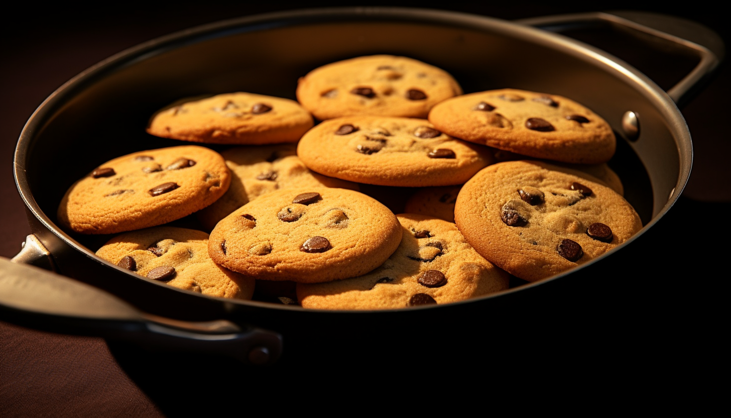 Scrumptious cookies in a pan