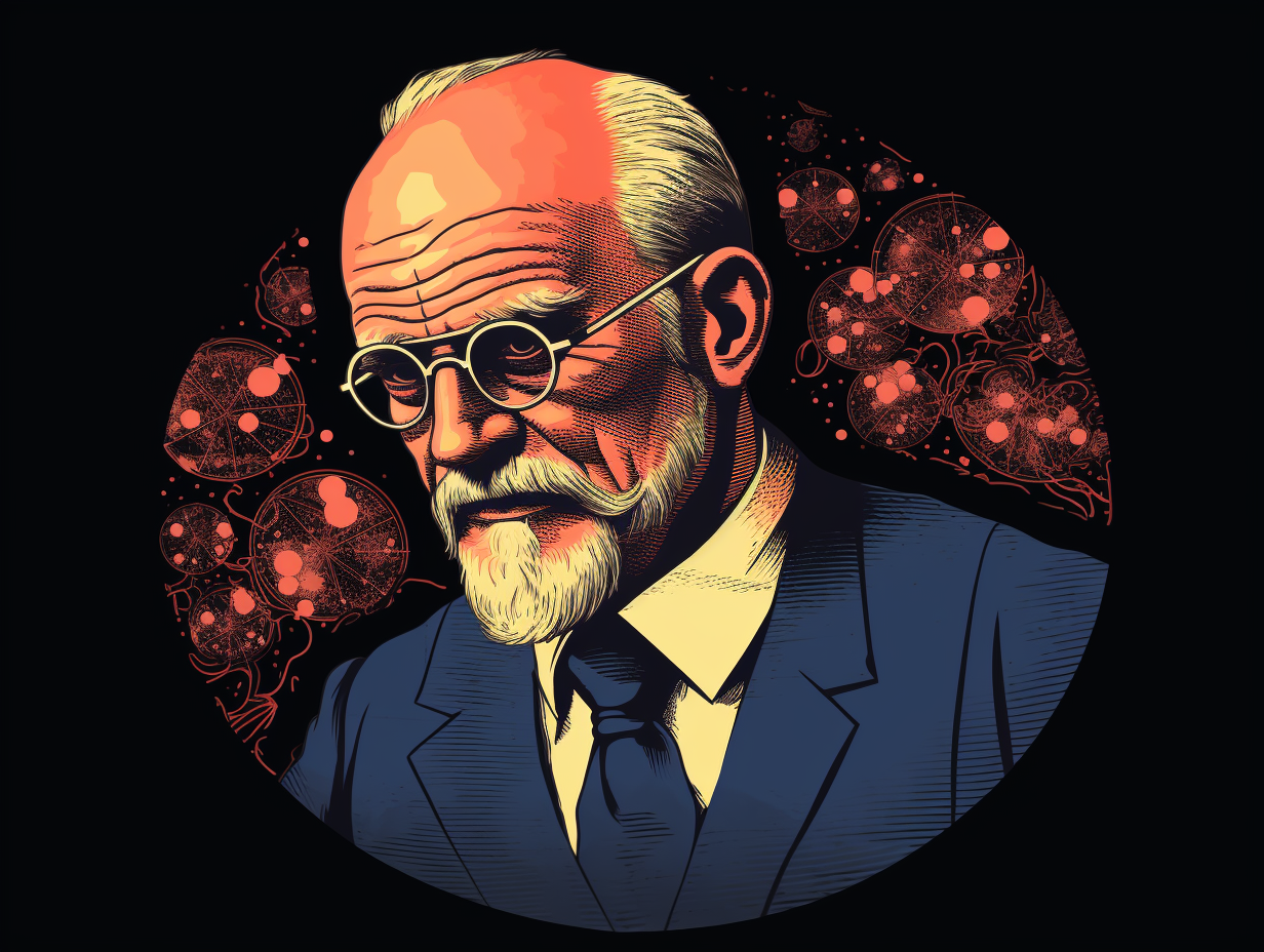 Sigmund Freud shirt design illustration