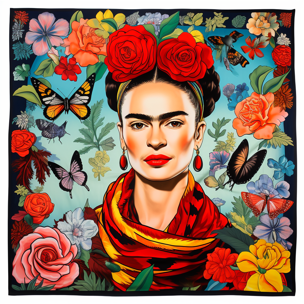 Unique Frida Kahlo Scarf Design