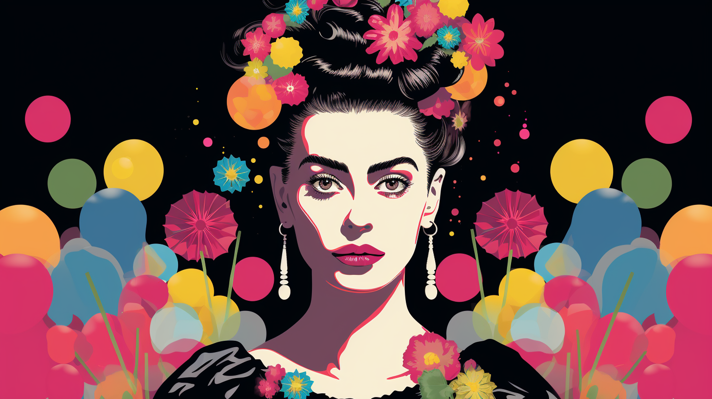 Frida Kahlo inspired skittles party invitation