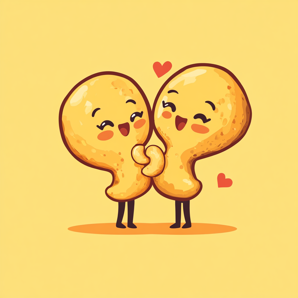 Love between two cashew nuts