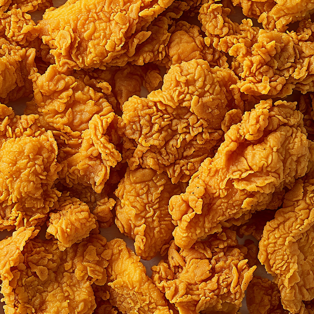 Fried chicken texture close-up