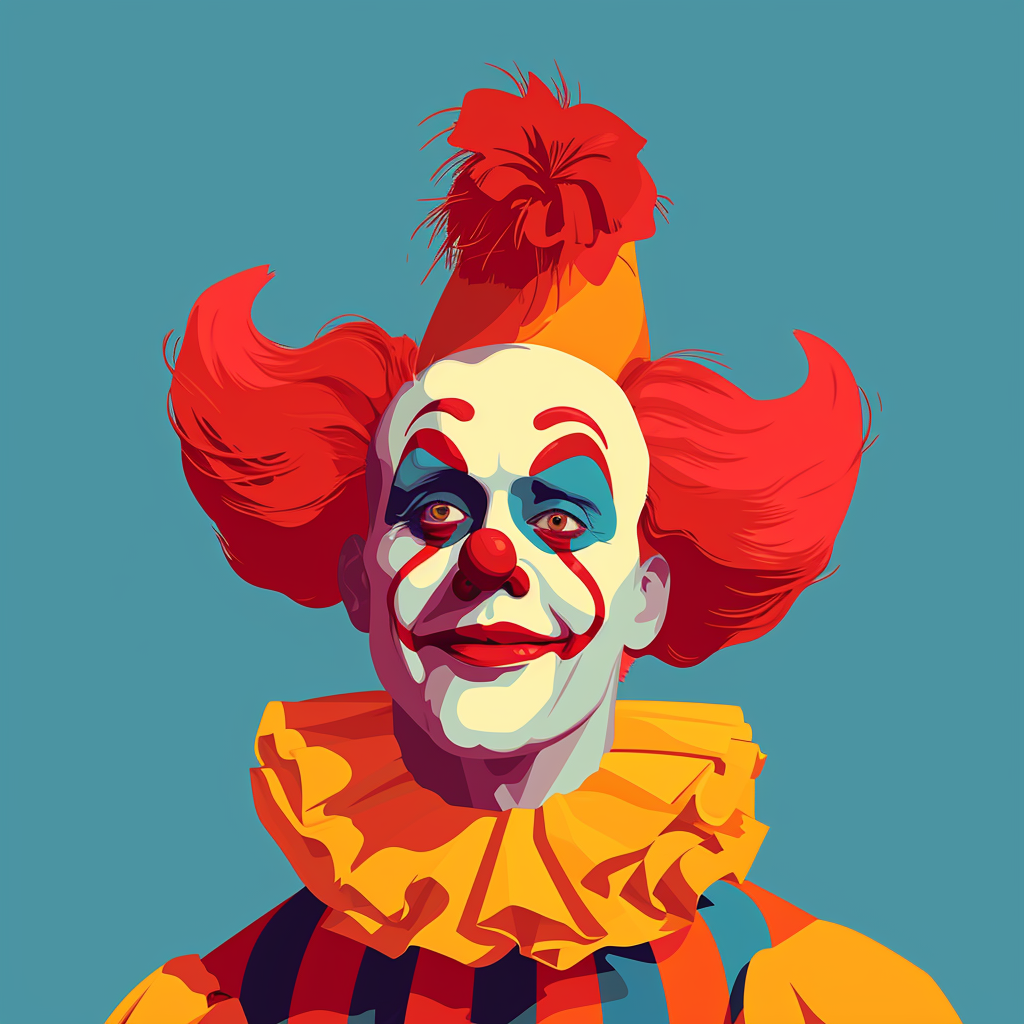 Friendly Clown Flat Image