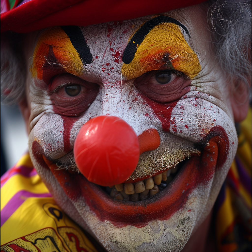 Friendly clown for stock photo