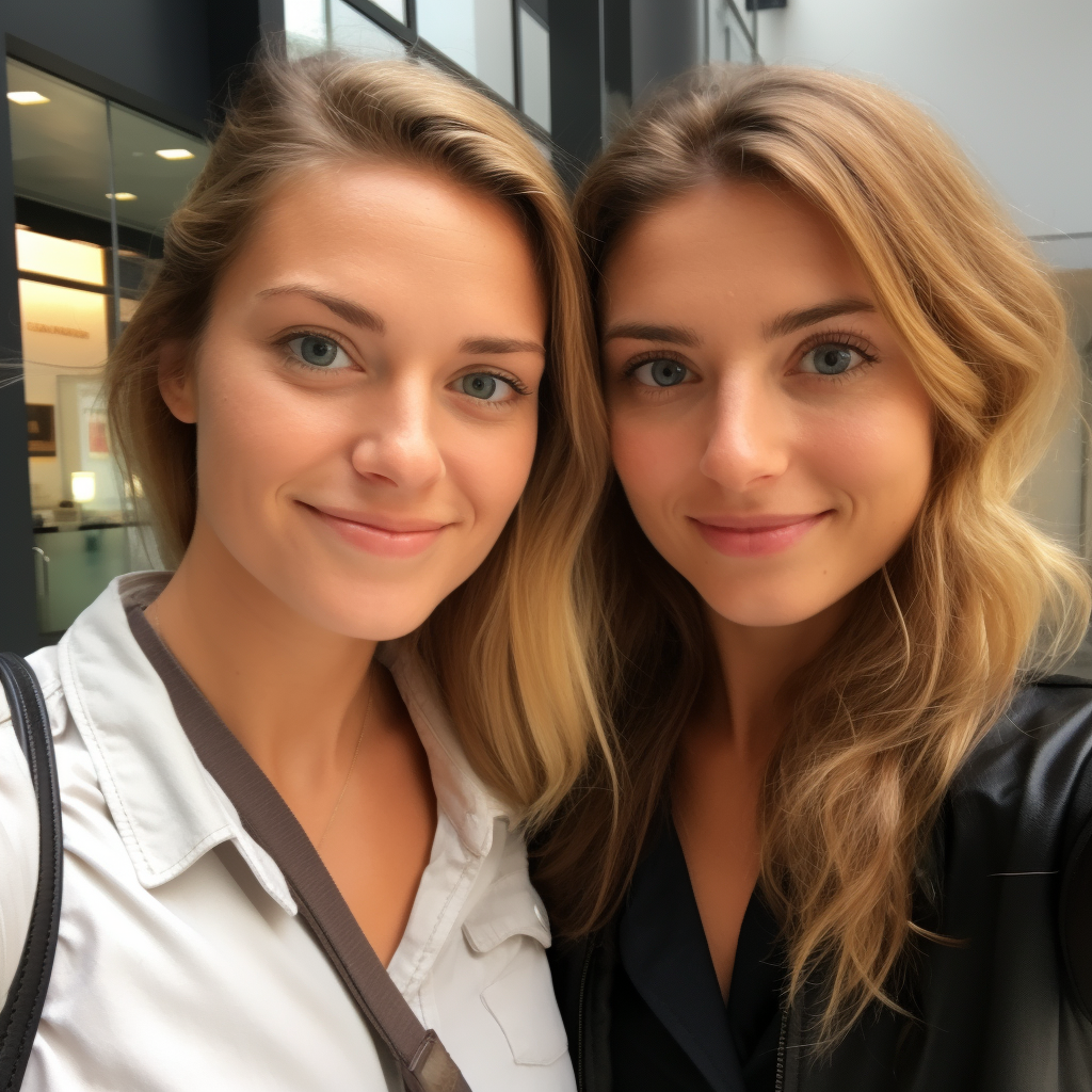 Two Professional Women Enjoying a Selfie Moment