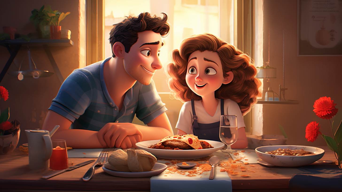 Friends in Pixar Animation Style