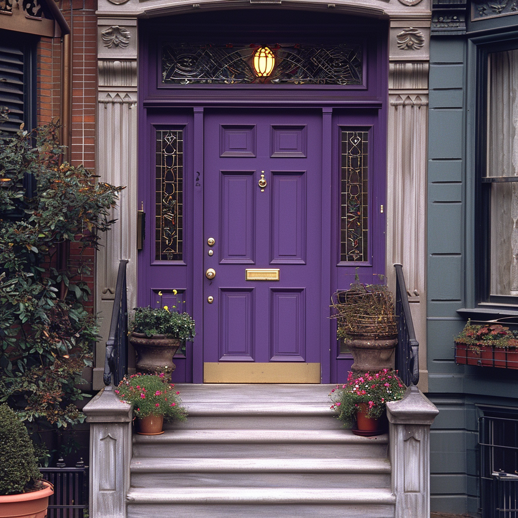 Monica's iconic purple door from Friends