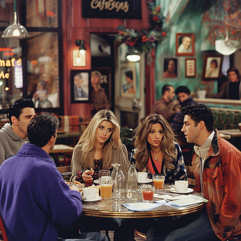 Friends Sitcom Show Characters Cafe Perk