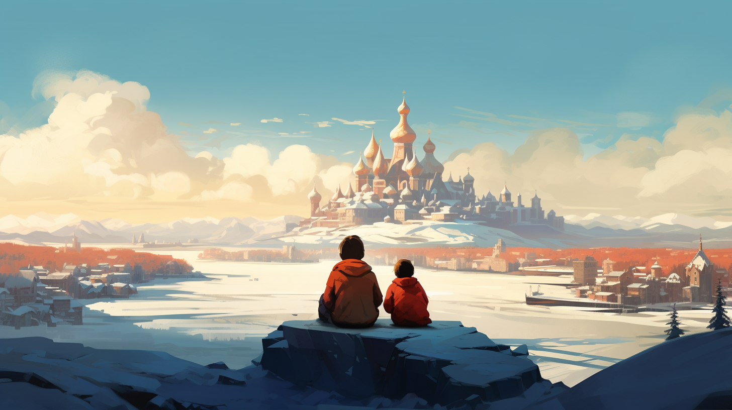 Atey Ghailan and Jon Klassen styled friendship illustration