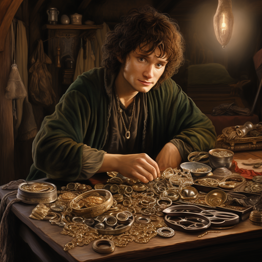 Frodo finding precious bling