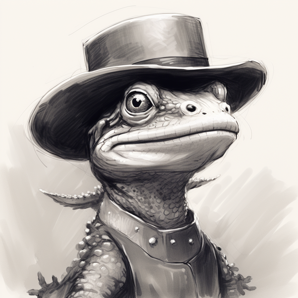 Cute frog wearing sheriff's cowboy hat