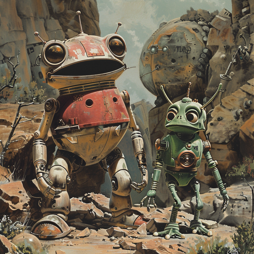 Frog and Toad meet robots