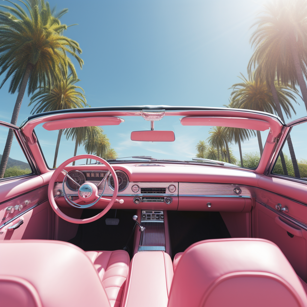 Close-up View of Convertible Windshield Interior