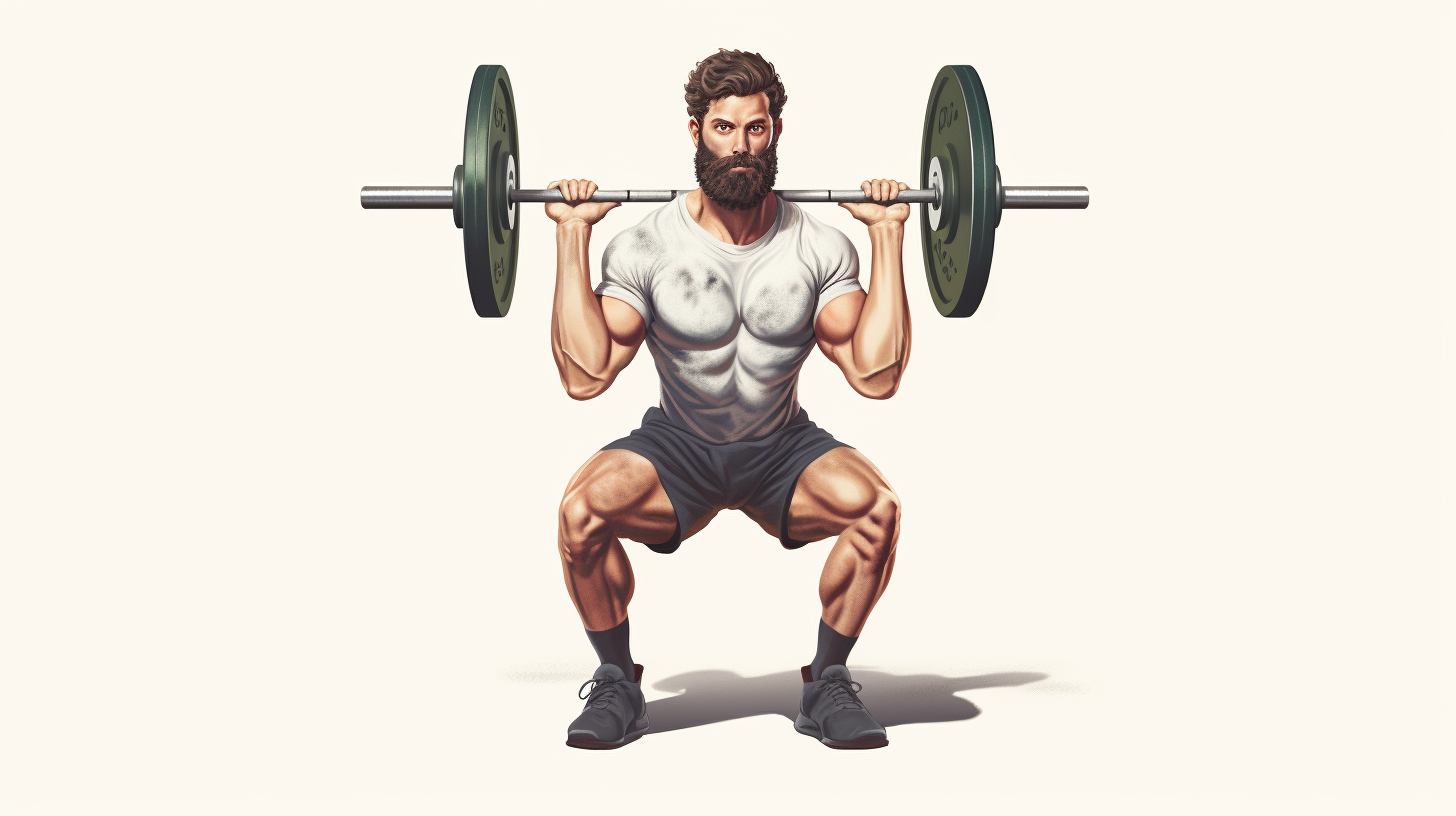 Man doing front squat