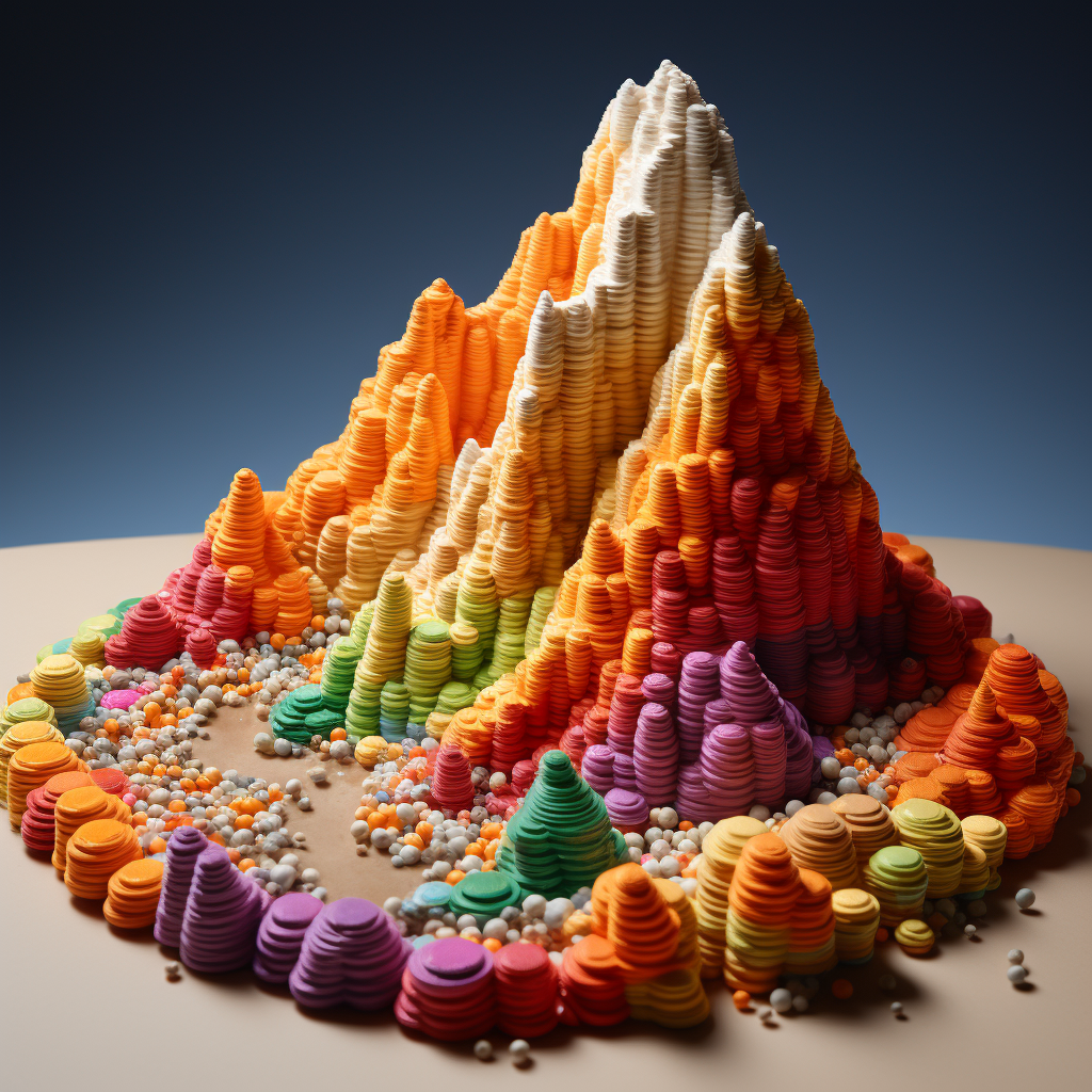 Colorful mountain of Froot Loops cereal