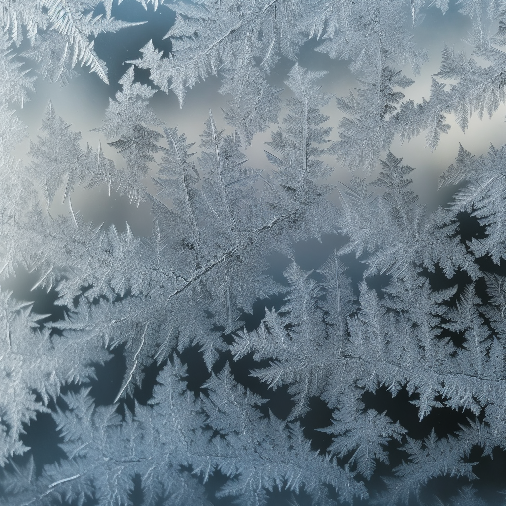 Beautiful frost and snow glass texture