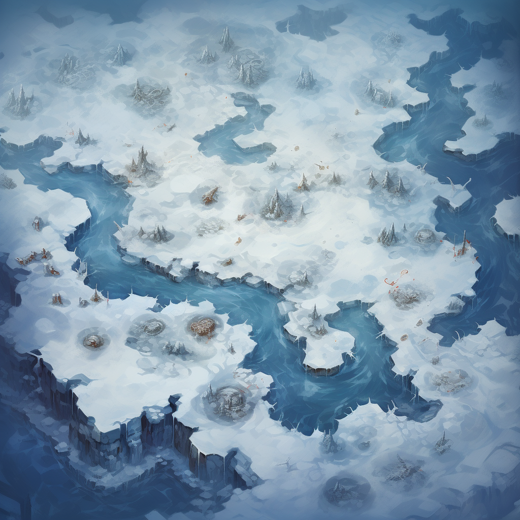 Winter battle map in frozen north