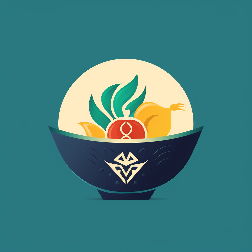 Logo showcasing a fruit bowl symbol