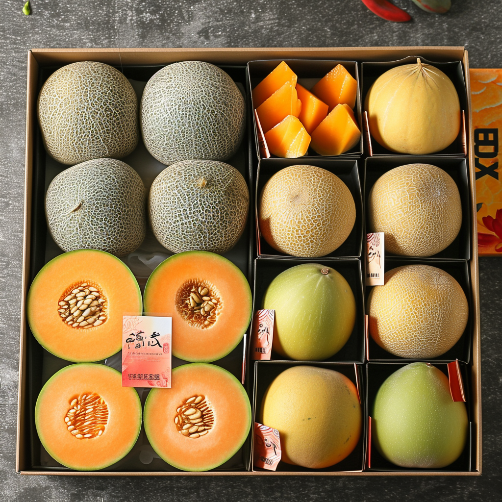 Fruit gift box with various fruits