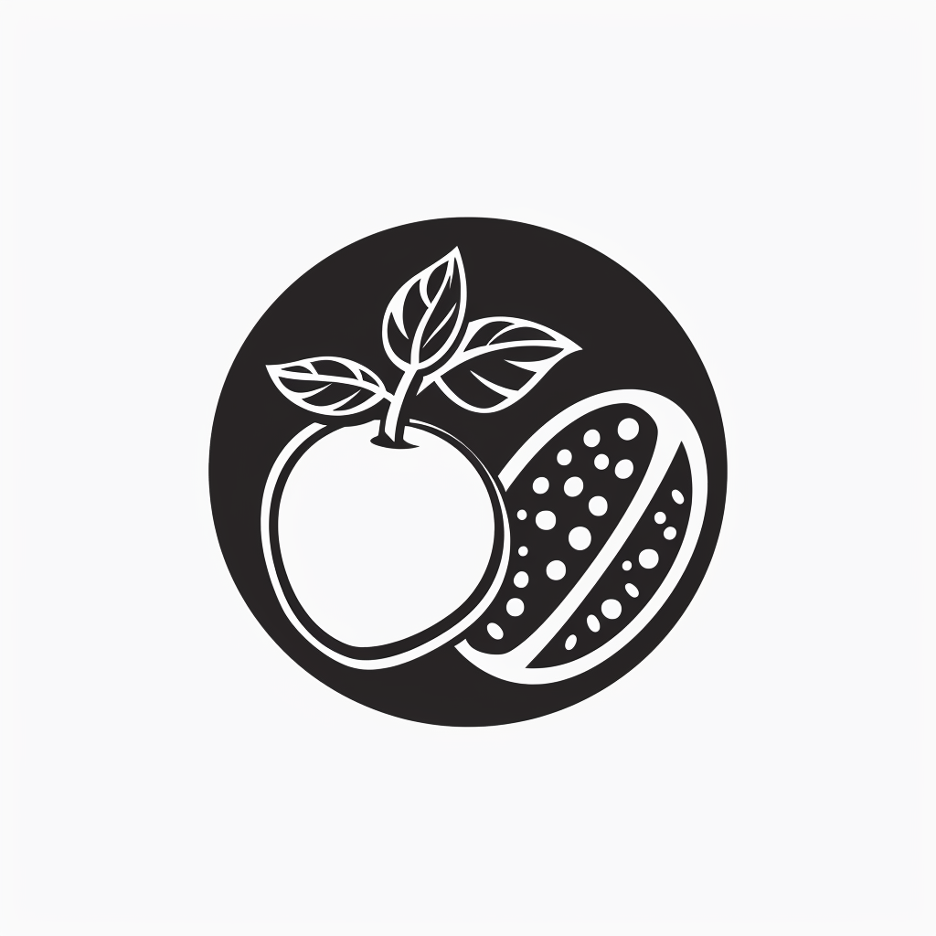 Fruit logo flat vector icon