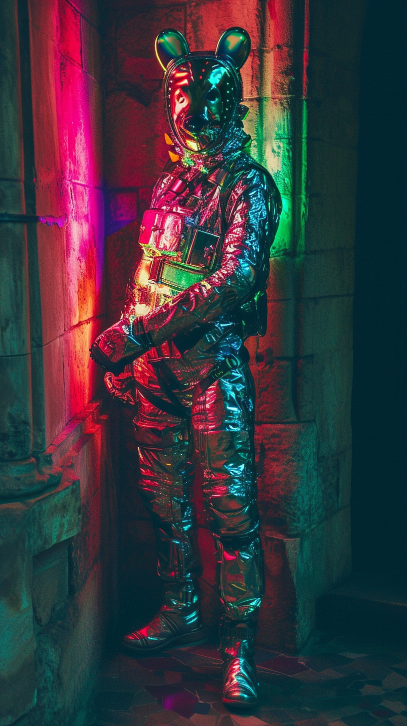 Night Watch Artwork with Tin Foil Bear