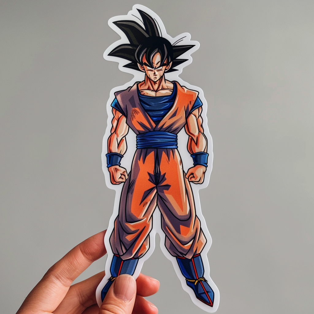 Goku sticker on white background