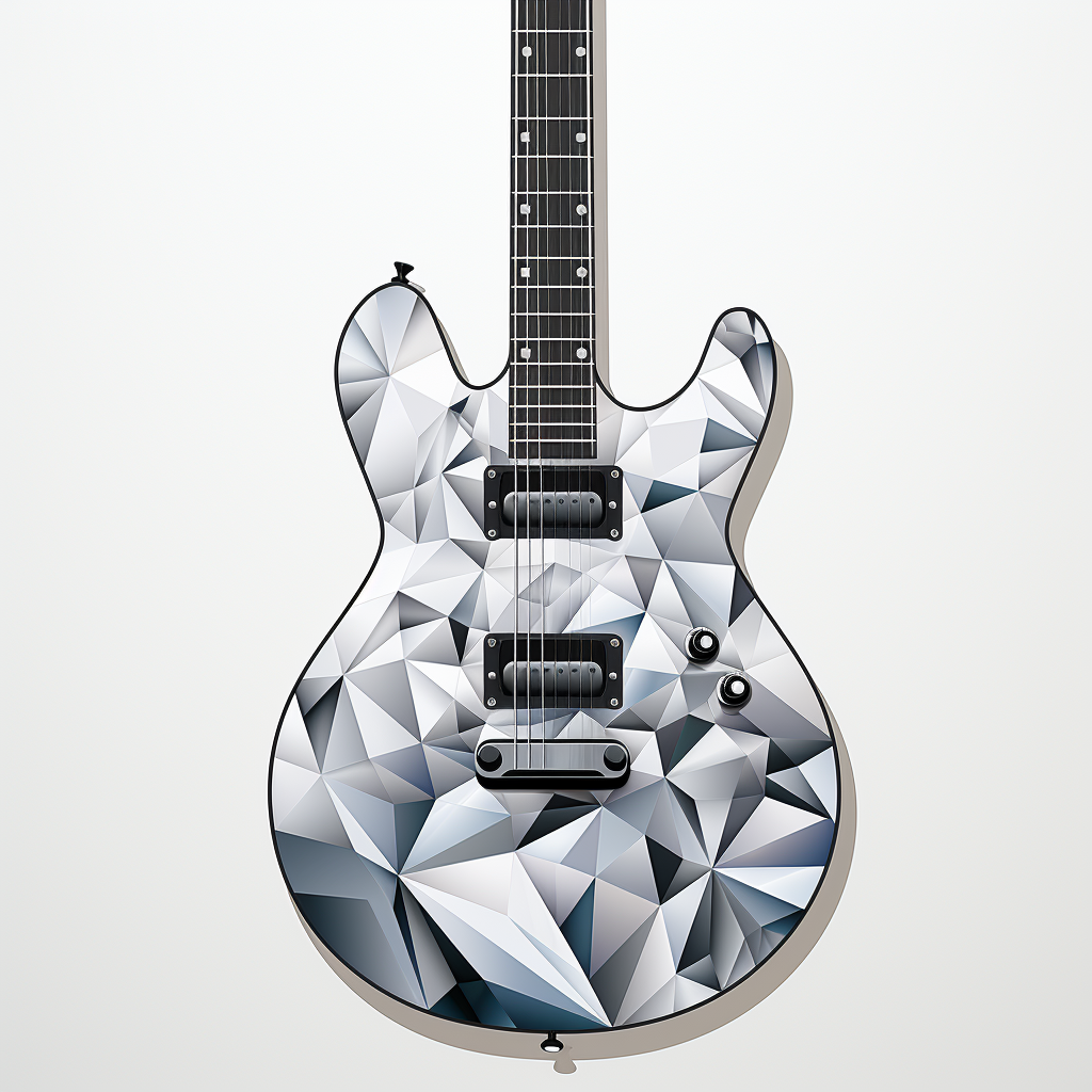 Detailed full body rock guitar