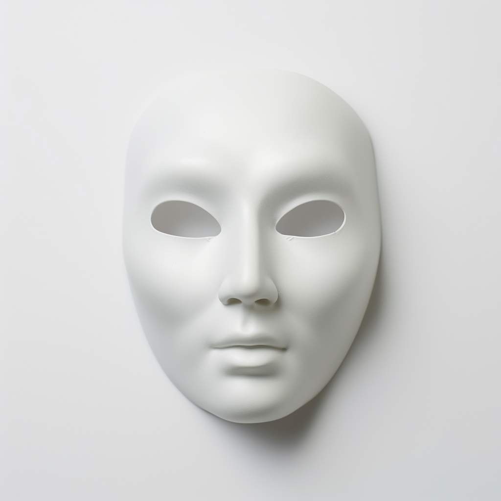 Face mask on white background