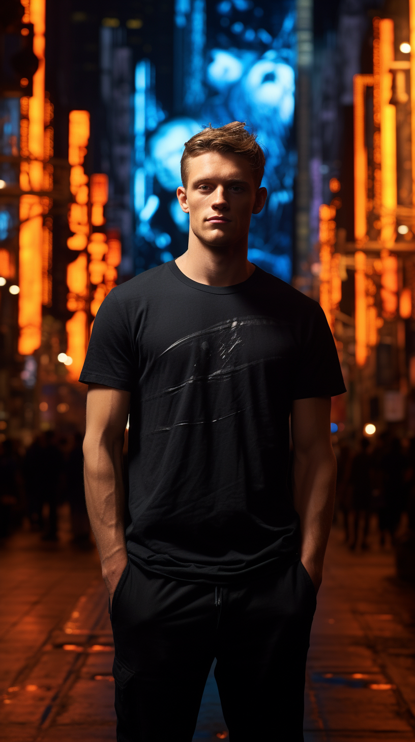 Fashionable man posing in urban setting