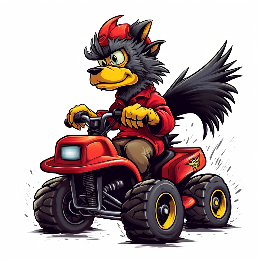 KC Wolf Riding ATV through Black Birds