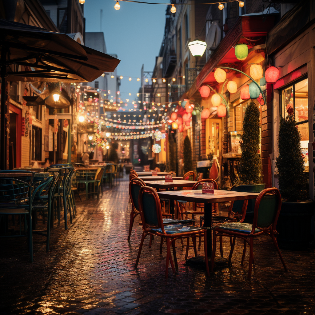 Image of a Fun Cool Street Restaurant