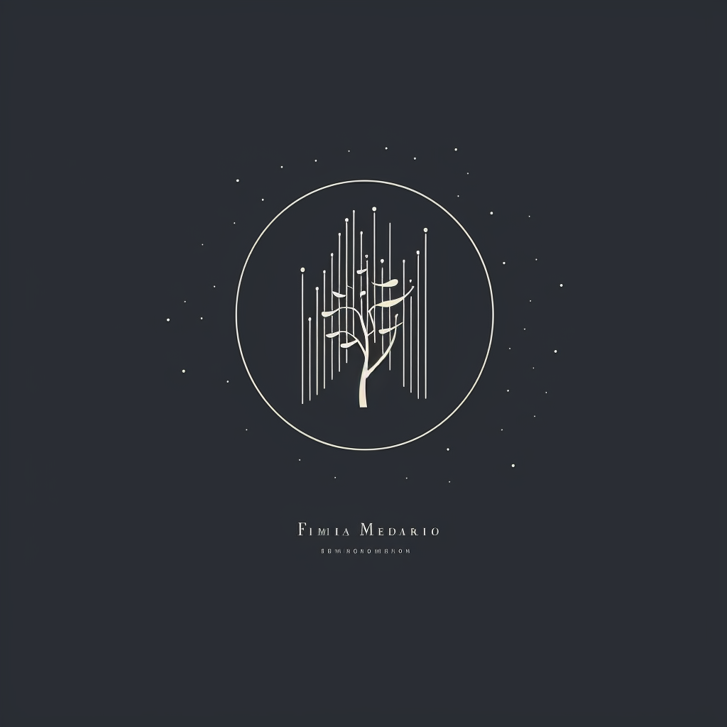 Minimal Funeral Music Logo Vector